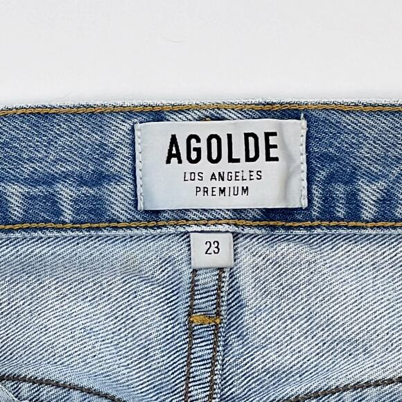 AGOLDE Parker Vintage Cut Off Shorts Women’s 23 Swapmeet Distressed Denim - Picture 3 of 5